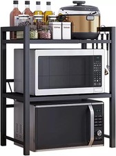 Multibao Expandable Microwave Shelf, 3 Tier Microwave oven Rack Stand Storage H