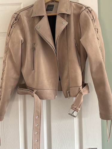 Beige suede jacket - suede,