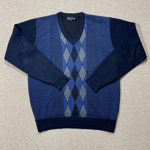 Vintage wool pattern jumper - wool,