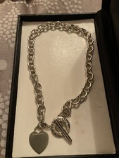 VINTAGE TIFFANY & CO SILVER 925 TOGGLE NECKLACE 74g - 40 Cm