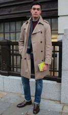 Men's Trench Coat Coat Spring