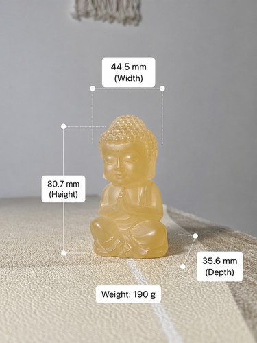 Citrine buddha crystal - 3.18",