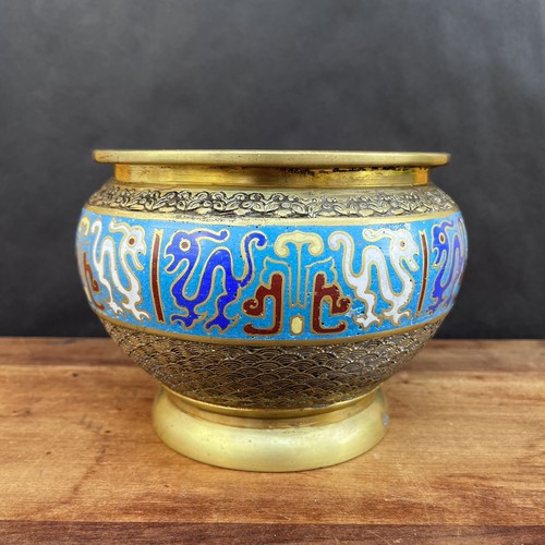 Antique champleve bronze - champleve,