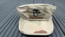 US Marine Corps USMC EGA Desert DCU 3 Color Camo 8 Point Cover Hat Cap All Sizes