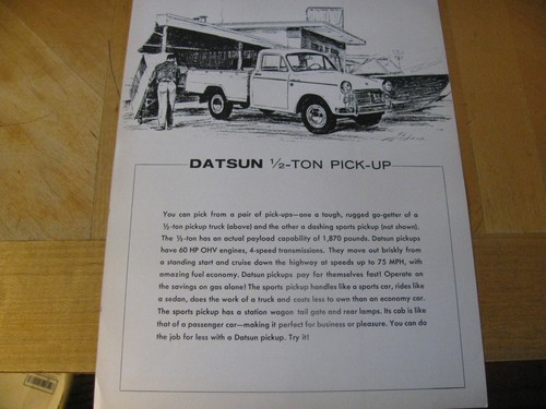 1962 datsun 2 - 62, 1/2