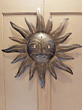 LARGE RECYCLED IRON SUN WALL