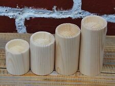 Wooden Round Candle Holders,Set of 4 in Different Sizes -Tea Tight Holders