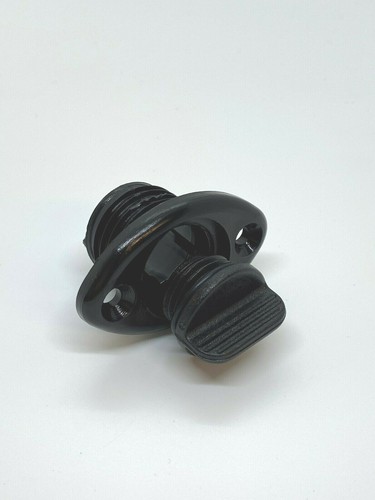 Black 19mm oval boat drain - black,
