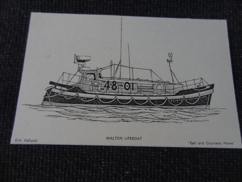 Walton lifeboat postcard - lifeboat,