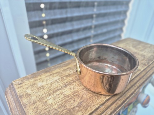 Small copper plated saute - copper, pan