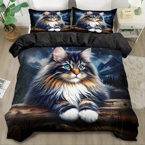 Maine coon cat night mountain - coon,