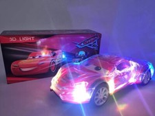 Lightning Mcqueen Bump & Go Car Musical Disco Lights Toddler Car For Kids