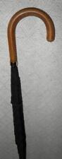 Antique Black Umbrella Gold Collar Paragon Samuel Fox & Co Malacca Crook Handle