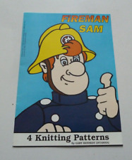 FIREMAN SAM SWEATER KNITTING PATTERNS-GARY KENNEDY INTARSIA-22-40" CHEST