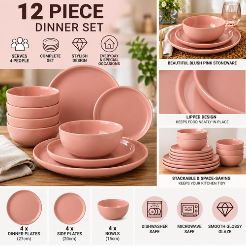 Piece blush pink - piece, dinner