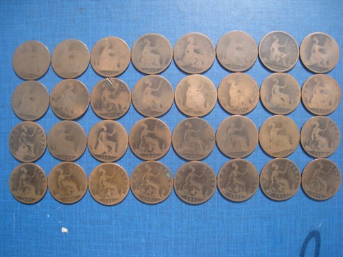 Victoria pennies 1860 1894 - pennies,