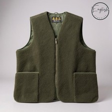 Barbour Berber Fleece Zip In Liner Waistcoat Men’s XXL Olive