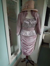 MASCARA PUR LA FEMME DRESS JACKET & HAT UK 12 MOTHER OF THE BRIDE