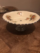 Art Deco Parrott & Co Pottery Coronet Ware Burslem Cake Stand Dish Pedestal