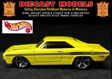 YELLOW 1970's DODGE CHARGER COUPÉ CUSTOM LOVELY 1/64 SCALE HOT WHEELS DIECAST CA