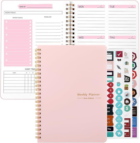 Weekly planner notebook - a5,