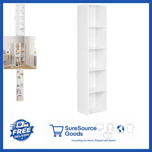 Cube white book shelf unit - 5-cube,