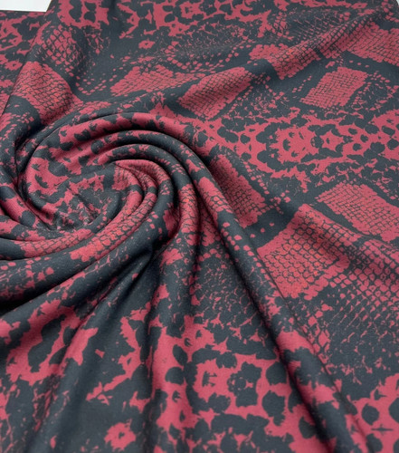 Burgundy snake print ity - snake,