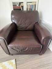 2 X 1 Leather DFS Brown Seater