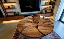 Custom Epoxy Resin Round Table