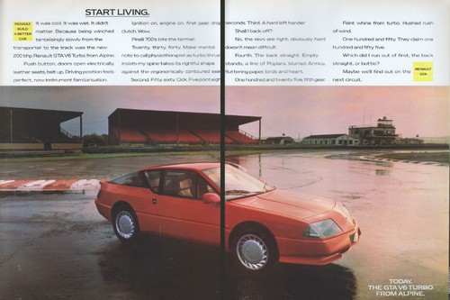 Renault gta turbo 1987 - gta, v6