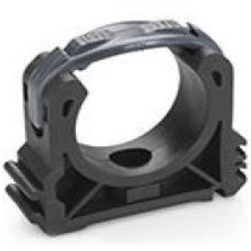 Pipe clip with safety bracket - pipe,