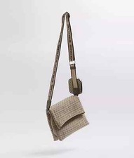RIVER ISLAND crossbody bag and purse tan logo monogram pockets 2 set  brown new