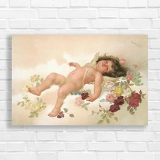 Ethereal Floral Cherub Canvas