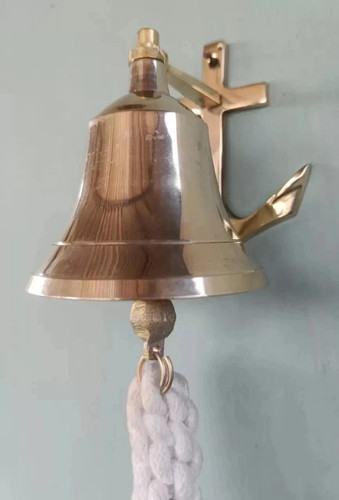 Brass bell ship - bell, nautical
