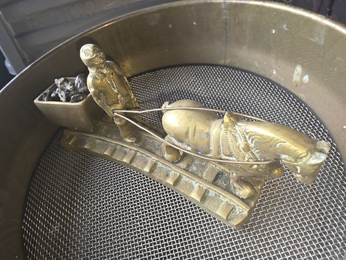 Solid brass mining - mining, figurine