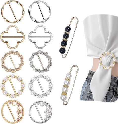 12pcs scarf ring clip - 12pcs,