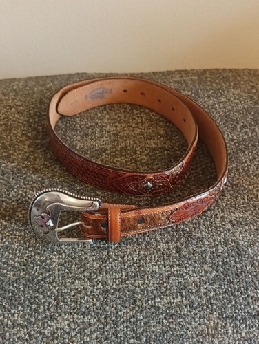 Justin boots tooled brown - justin,
