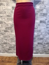 Burgundy Pencil Long Maxi Skirt Size 14