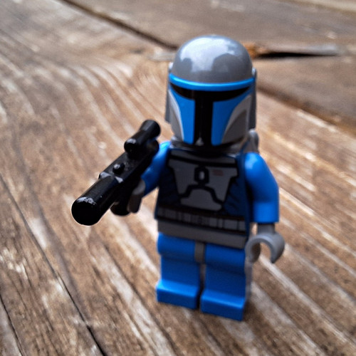 Lego minifigure blue grey - blue, &