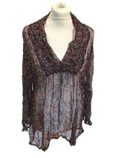 The MASAI Clothing Company Sheer And Semi Sheer Multicoloured Blouse U.K. XXL