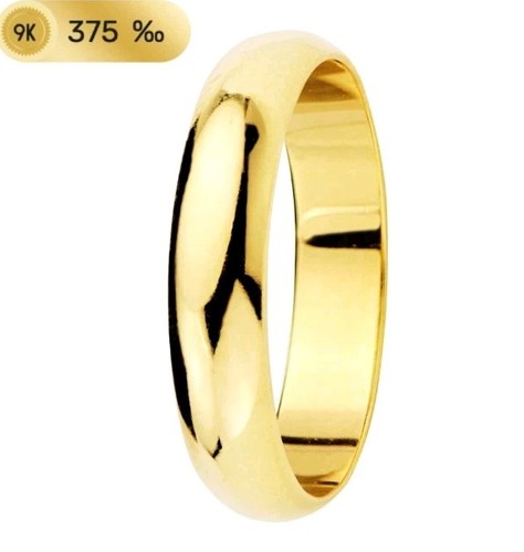 Gold ring smooth width 4 - gold,