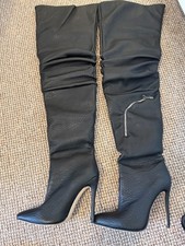 Sophie Ellis Bextor Owned Thigh Length Leather Boots Stage Worn Sz 6 Black