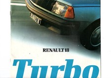 Renault 18 Turbo  - 1980 - UK Issue Sales Brochure - 4 page foldout