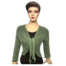New Womens Tie Up Open Front Shrug Ladies Knitted Cropped Bolero beach summer