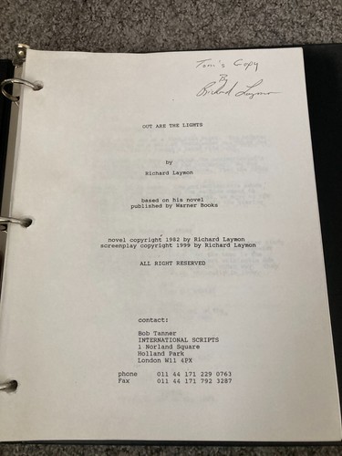 Richard laymon out - richard, are