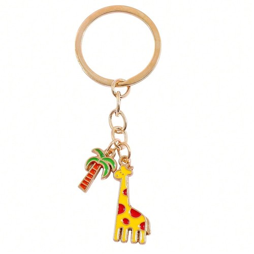 Cute giraffe keychain - cute,