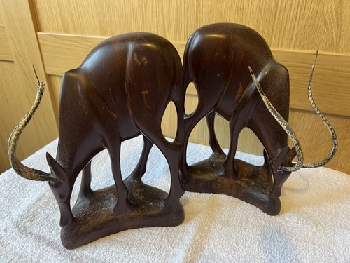 Vintage carved wooden pair - vintage,