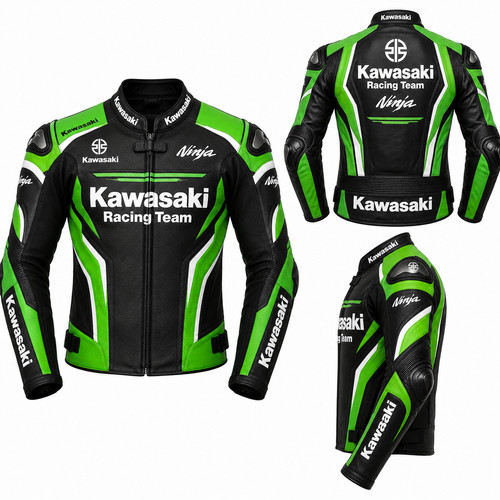 Motorbike kawasaki leather - motorbike,