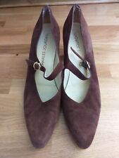 Fabulous Charles Jourdan brown suede court shoes/ pumps UK size 6 US size 8B
