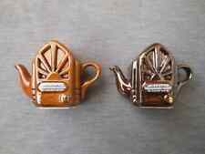Cardew pottery miniature teapots radio design x2
